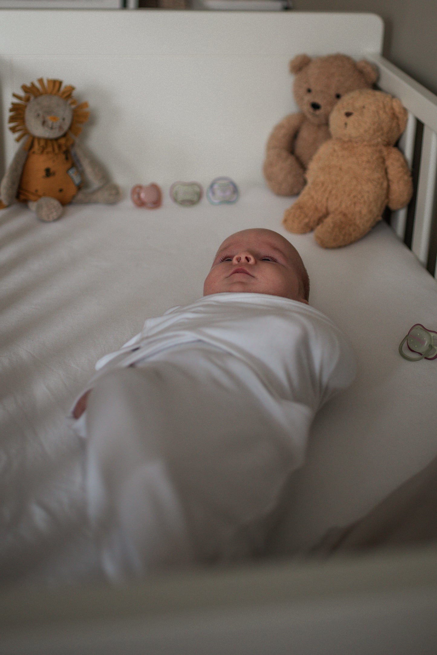 Inbakerdoek Newborn wit van 0 tot 3 maanden