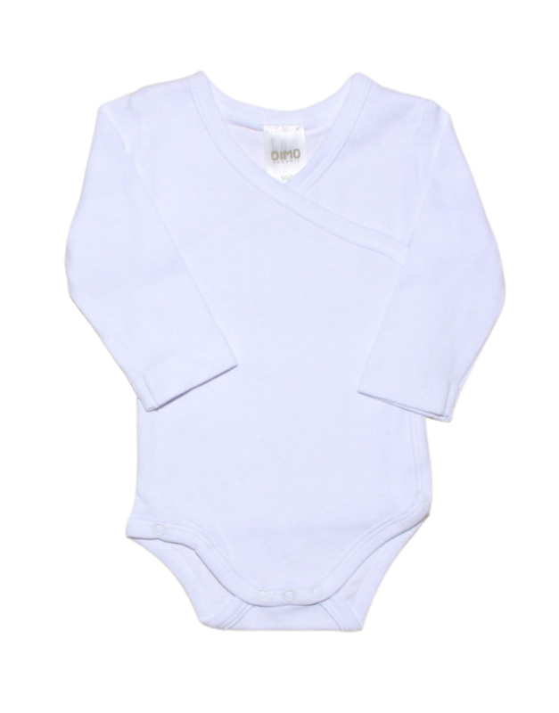 Overslag romper wit lange mouw