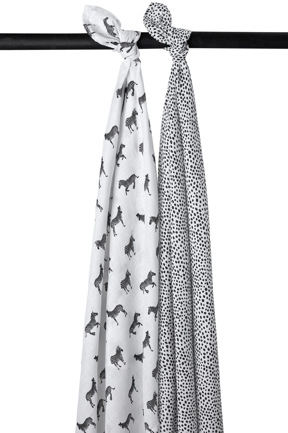 Hydrofiel Zebra Animal zwart/wit 120/120