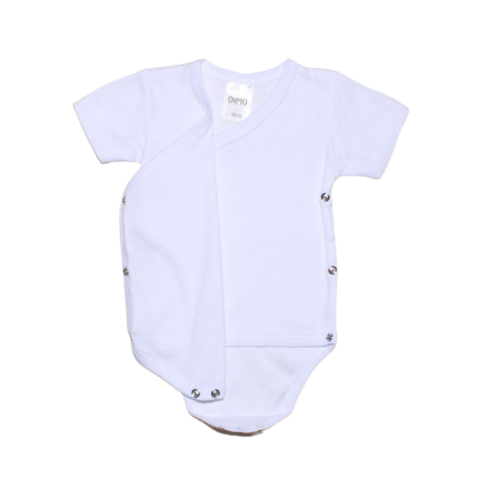 Overslag romper wit korte mouw 50/56