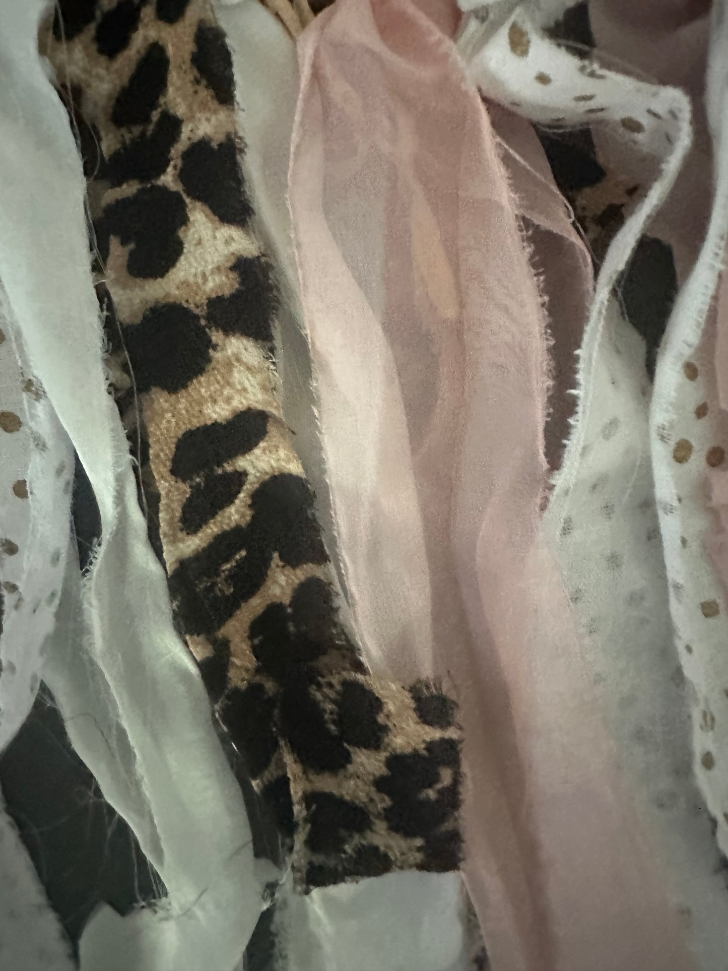 Lintjes slinger roze panterprint