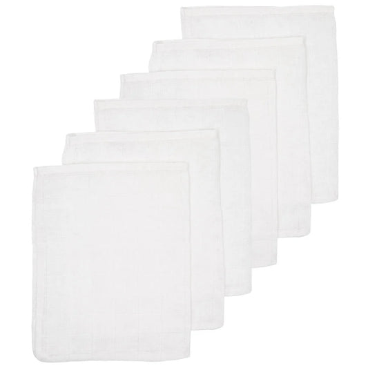 Hydrofiele handdoeken wit 6 pack 60x60 cm