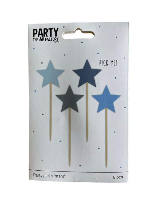 Geboorte feest prikkers blauw